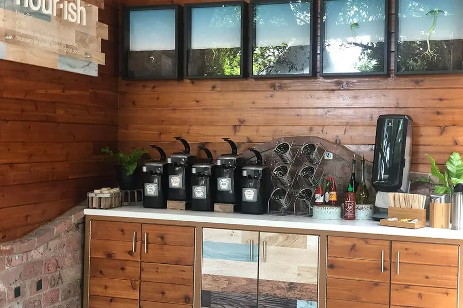 condiment counter