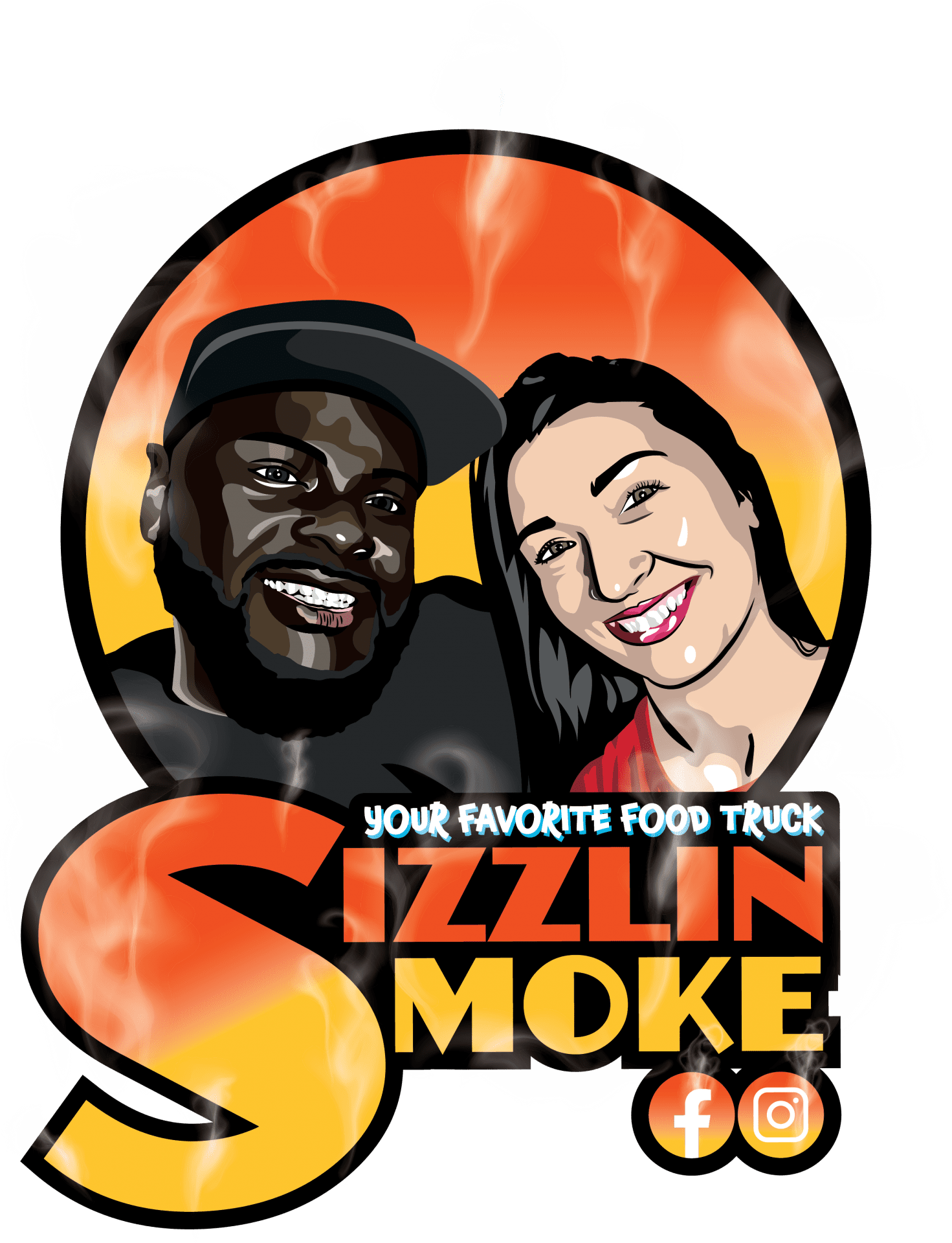 Sizzlin Smoke Food Truck logo