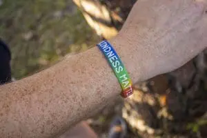 Kindness Matters bracelet modeled for Black History Month.