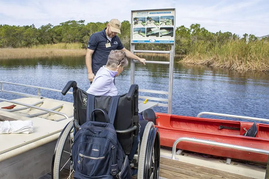 Wetlands accessible kayaking