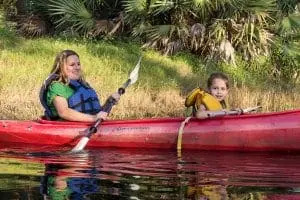 Girls in a kayak