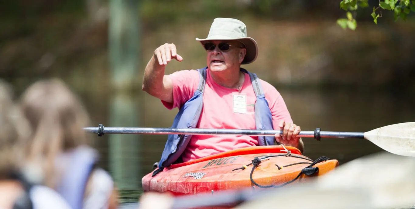 Volunteer kayaking
