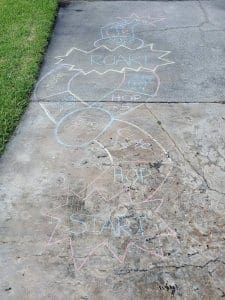 hopscotch chalk game