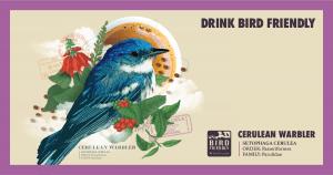 Smithsonian Bird Friendly certified coffee poster