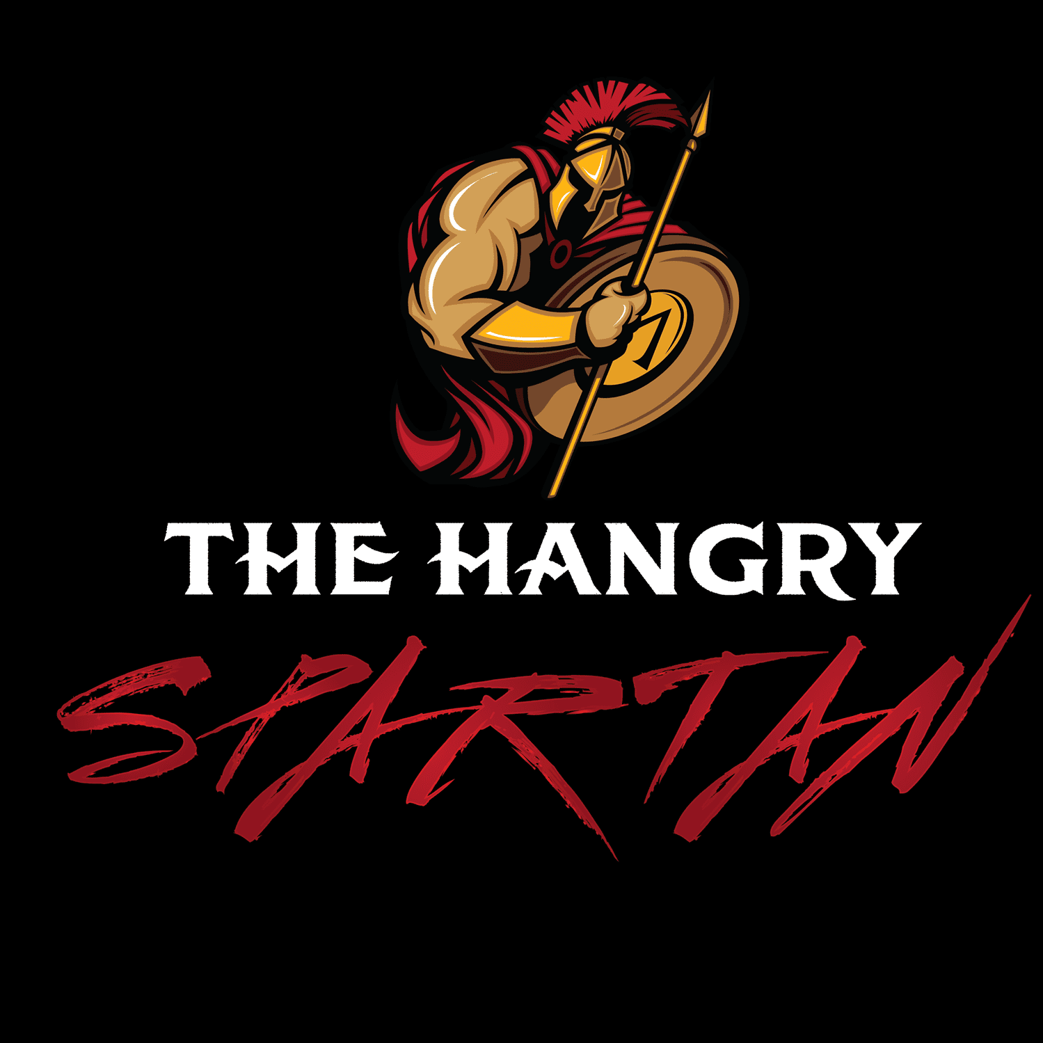 Hangry Spartan food truck logo