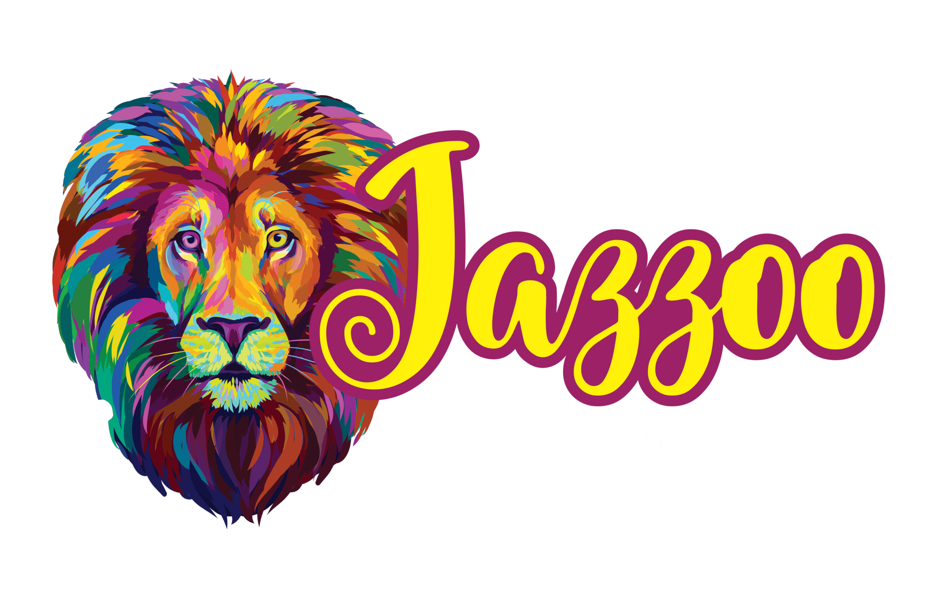 Jazzoo Logo with Lion head illustration