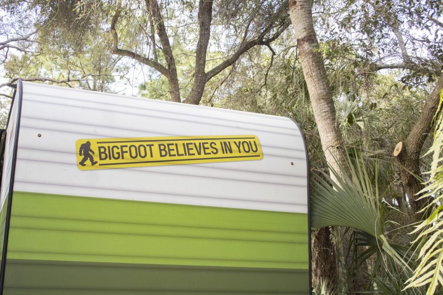 Bigfoot-themed camper 