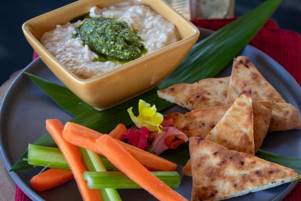Pesto Hummus Crudite with Pita Points (8)