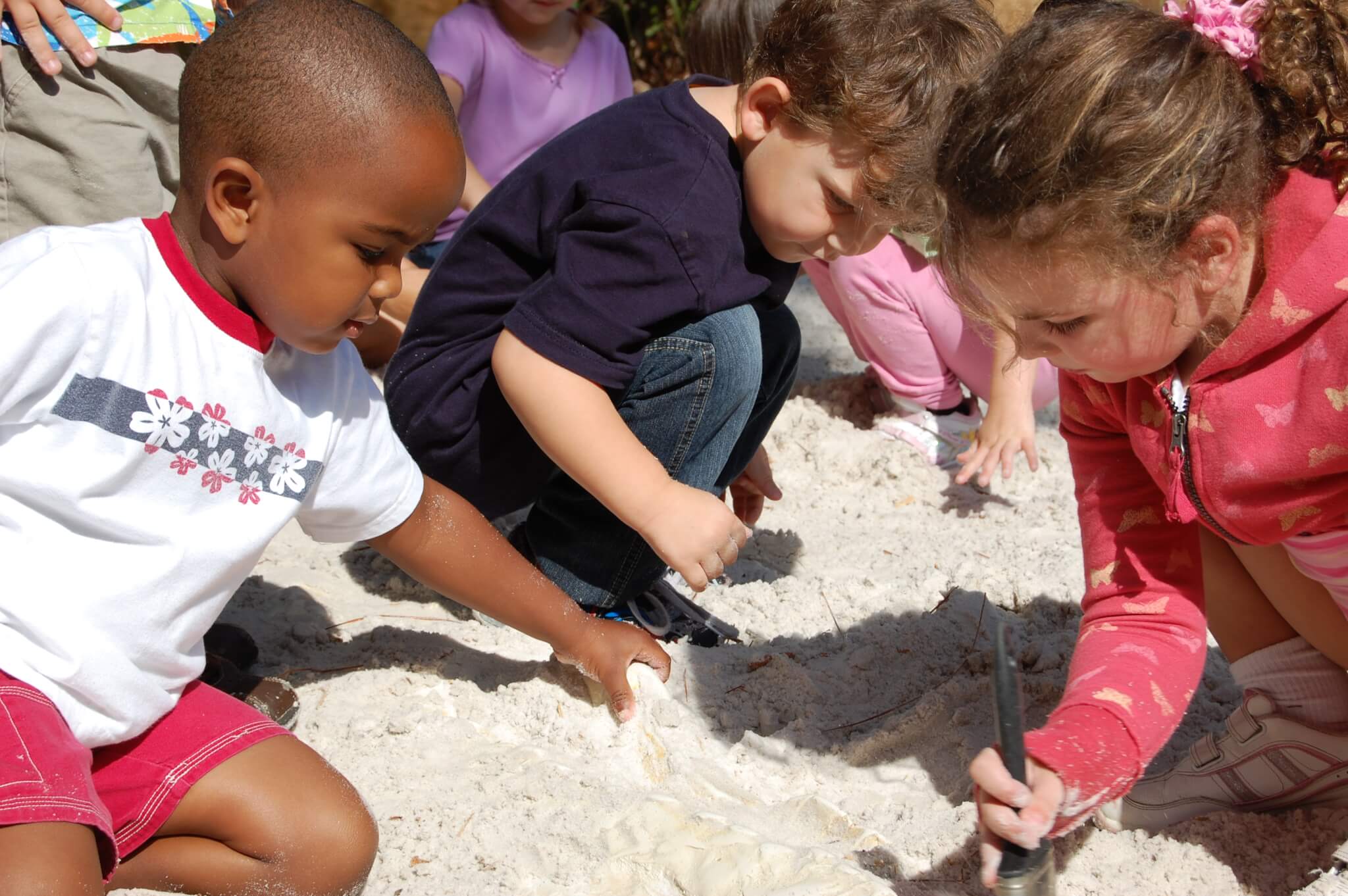 Children playing in sand