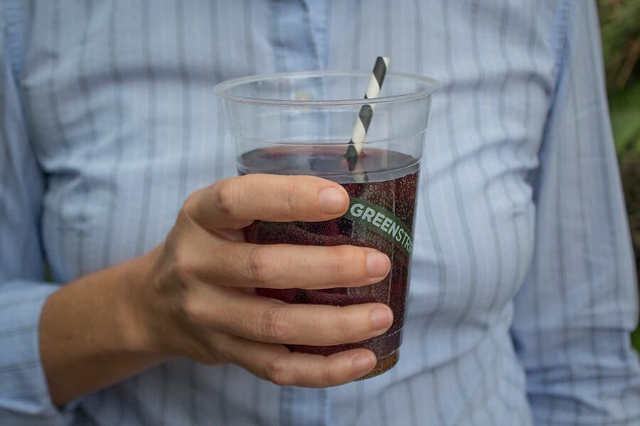 Compostable cup and straw